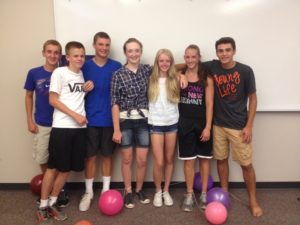 David Connell, Thomas Kuzis (coach), Luke Bruno, Bailee Thompson, Ashley Miles, Jax Purwins, and Rhyan Montovino